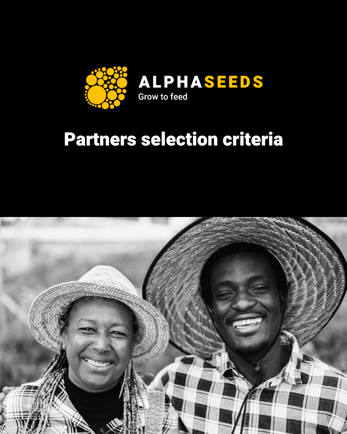 AlphaSeeds' partners and projects selection criteria 1