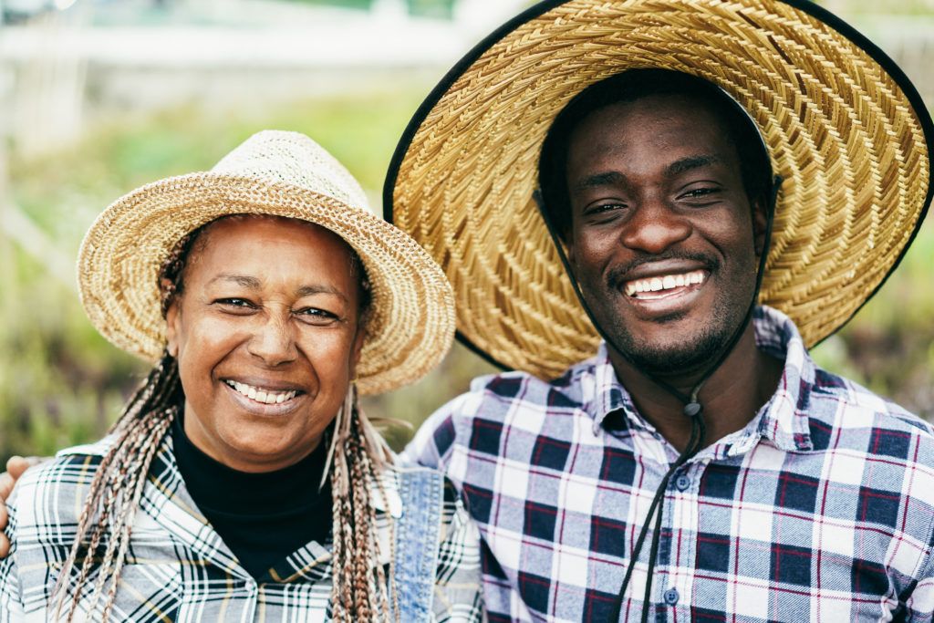 Two African farmers